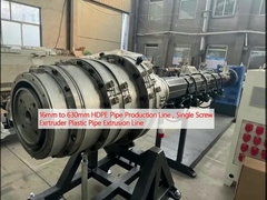 Productielijn voor 16 mm tot 630 mm HDPE-buizen, Single Screw Extruder Plastic Pipe Extrusion Line