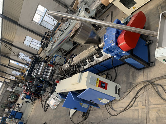 PLC het Bladproductielijn 380V die 50HZ, Plastic pvc-Bladraad van Controlepvc Machine maken